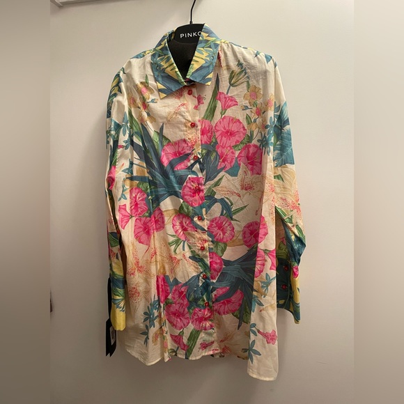 Pinko Cotton Floral Shirt XS - Picture 4 of 10
